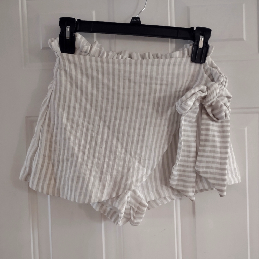 Pink Lily Striped Skort